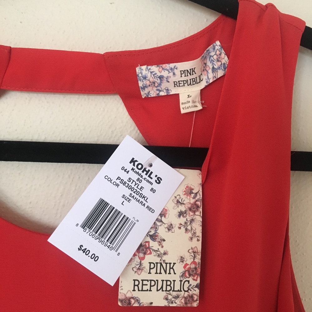 Red Shift Dress - Picture 2 of 2